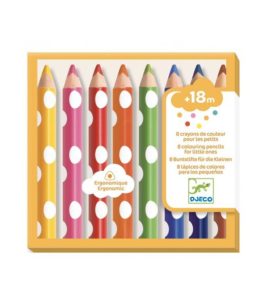kleuren 8 colouring pencils for young children