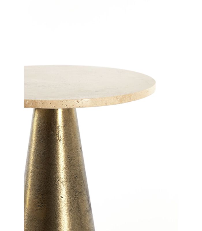 Table d'appoint Ynez - Sable/Bronze Antique - 36x36x51cm image number 3