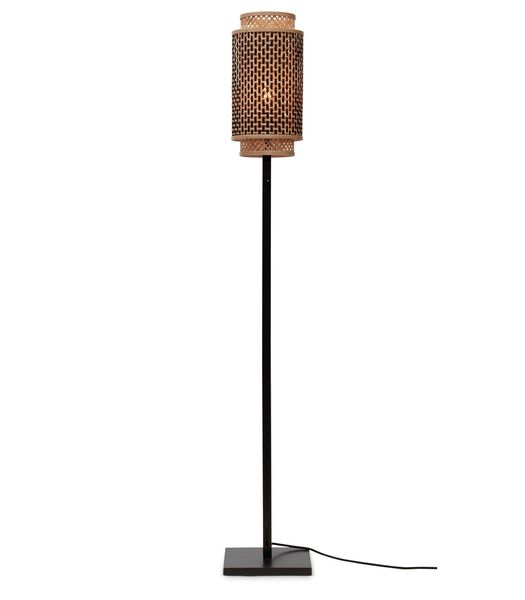 Vloerlamp Bhutan - Zwart/Bamboe - 20x20x145cm