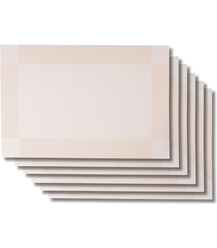 Placemats - Off White - 45 x 31 cm - 6 Stuks image number 0