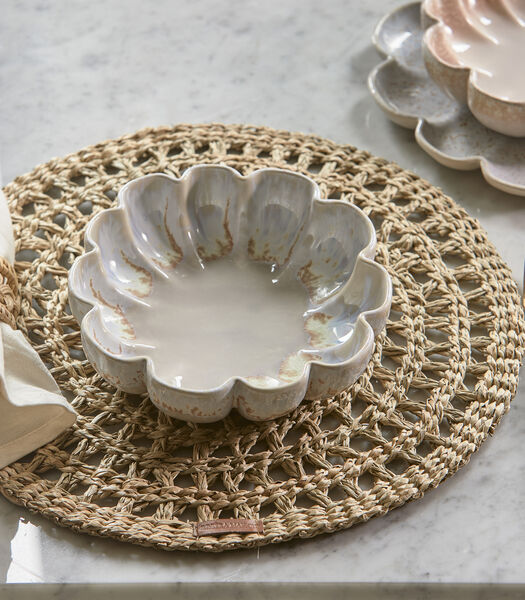 Blossom - Assiette ronde creuse Beige bol en porcelaine