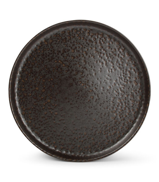 Assiette plate 28xH3cm chocolate Tabo - (x4)
