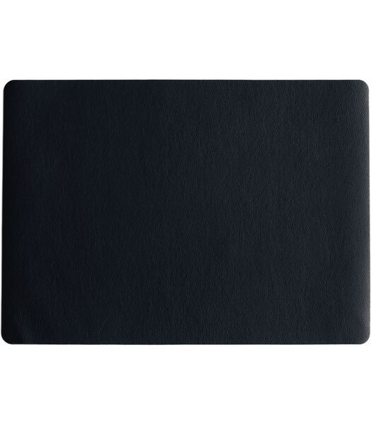 Set de table  - Aspect cuir fin - Noir - 46 x 33 cm