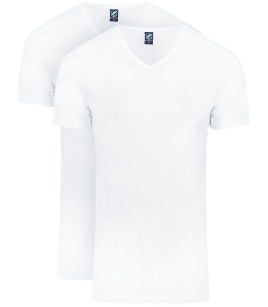 Suitable Vibambo T-Shirt Col En V Blanc 2-Pack