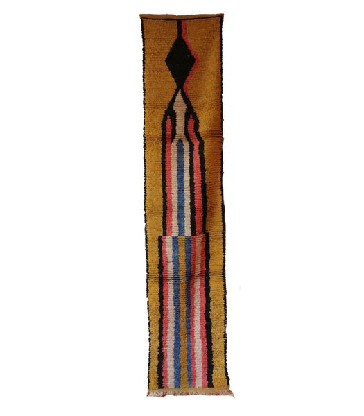 Tapis de couloir Berbere marocain pure laine 72 x 336 cm