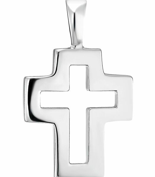 Motief tag voor dames en heren, unisex, 925 Sterling zilveren | kruis