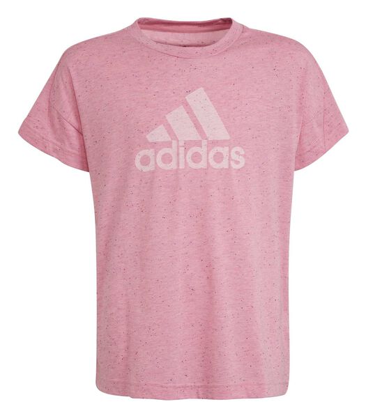Los katoenen T-shirt met sportopdruk voor meisjes Fu...