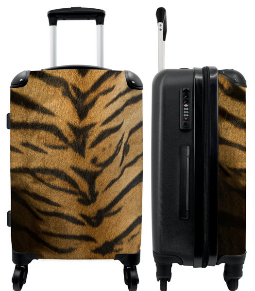 Bagage à main Valise avec 4 roues et serrure TSA (Animaux - Tigre - Design - Tigre imprimé)