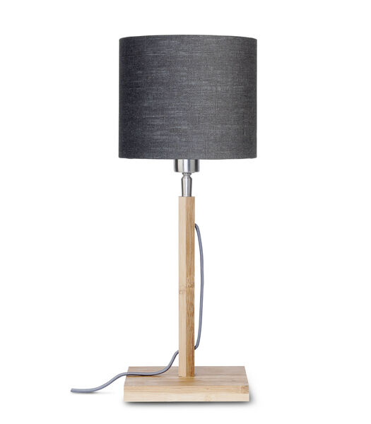 Lampe de table Fuji - Gris Foncé/Bambou - Ø18cm