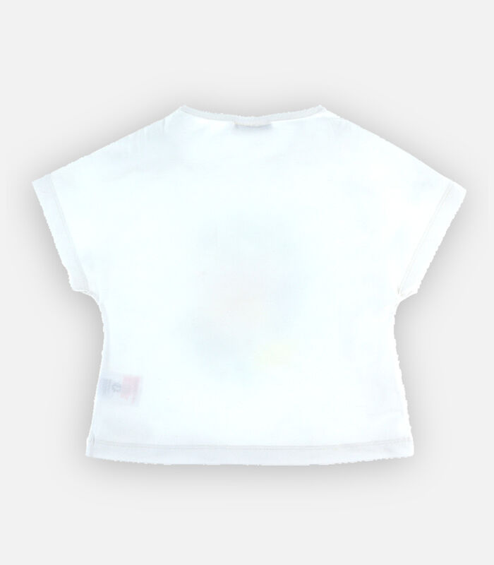 T-shirt met vlinderprint en korte mouwen, ecru image number 3