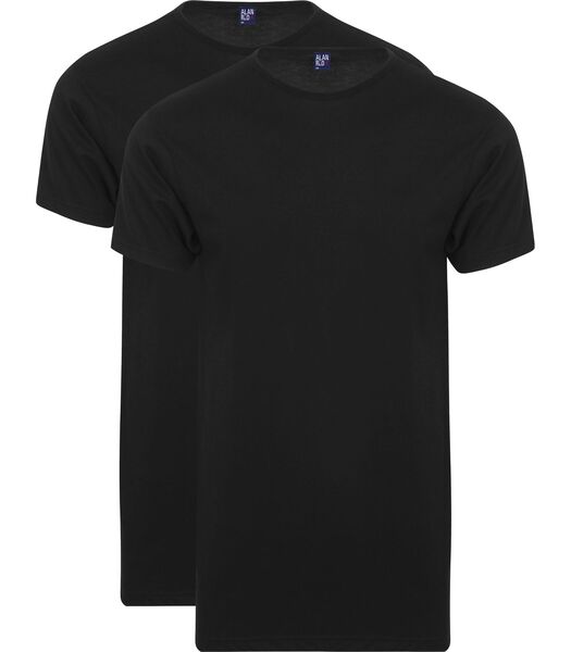 Derby Extra Lang T-Shirt Zwart (2-Pack)