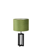 Lampe de table Mace/Velours - Noir/Vert Olive - Ø30x56cm image number 0
