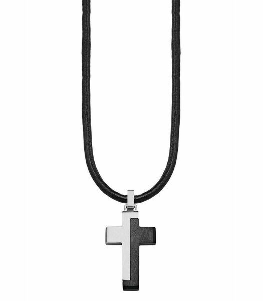 Ketting met hanger voor jongens, roestvrij staal | kruis