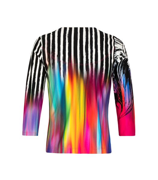 Gilet zippé jersey imprimé coloré à rayure MICHELE