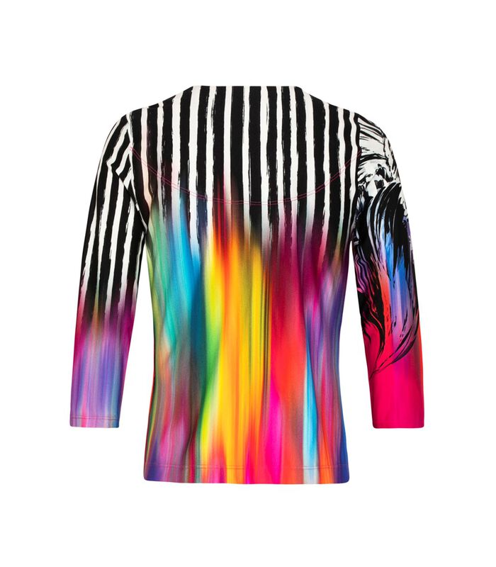 Gilet zippé jersey imprimé coloré à rayure MICHELE image number 1