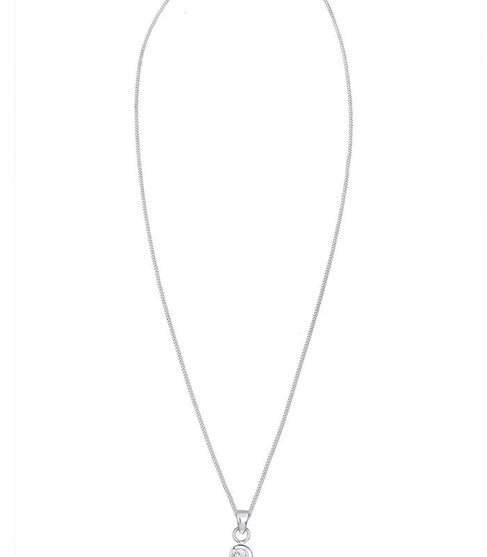 Halsketting Dames Oneindigheid Hanger Elegant Met Zoetwater Gekweekte Parel En Kristallen In 925 Sterling Zilver image number 2