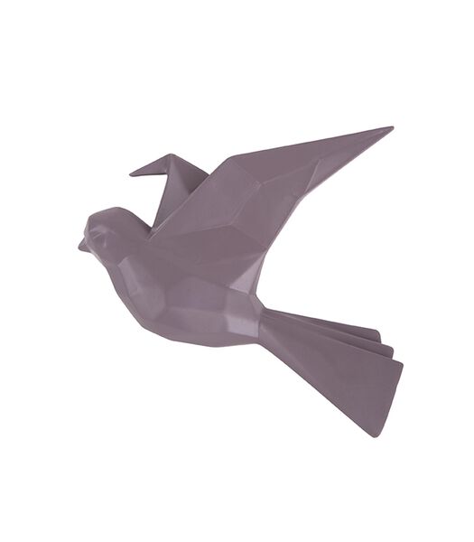 Wandhanger Origami Bird - Donkerpaars - 19x3,5x15,7cm