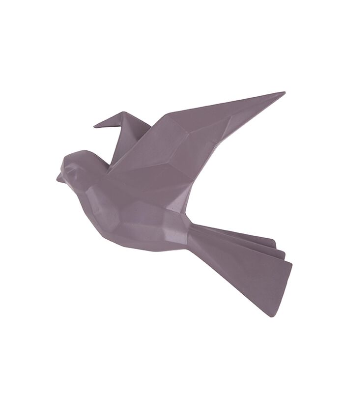 Attache murale Origami Bird - violet foncé - 19x3,5x15,7cm image number 0