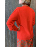 Cardigan rouge confortable image number 1