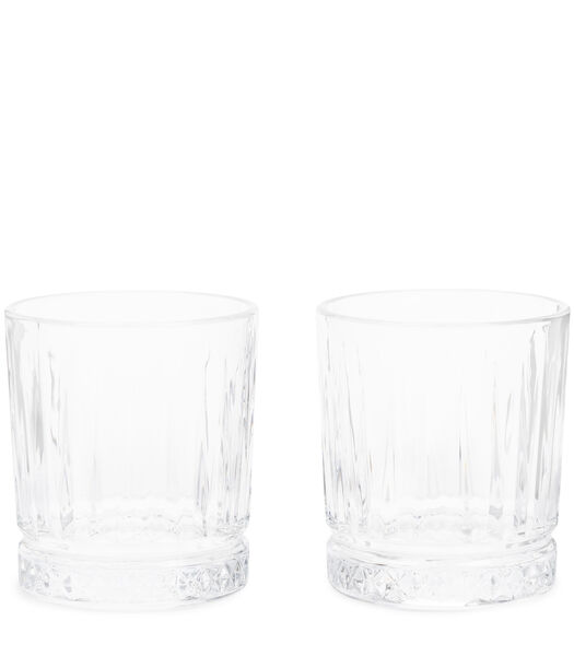 Mayfair Waterglazen set 2 stuks - transparant glas met ribbel