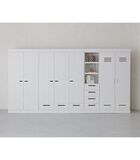 Armoire 3 Portes  - Pin - Blanc - 195x140x53  - Connect image number 3