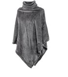 Poncho Cosy Collar Grey Microflanel image number 1