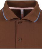Poloshirt Small Stripe Collar Bruin image number 1