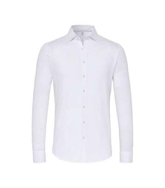 Overhemd Piqué Strijkvrij Wit