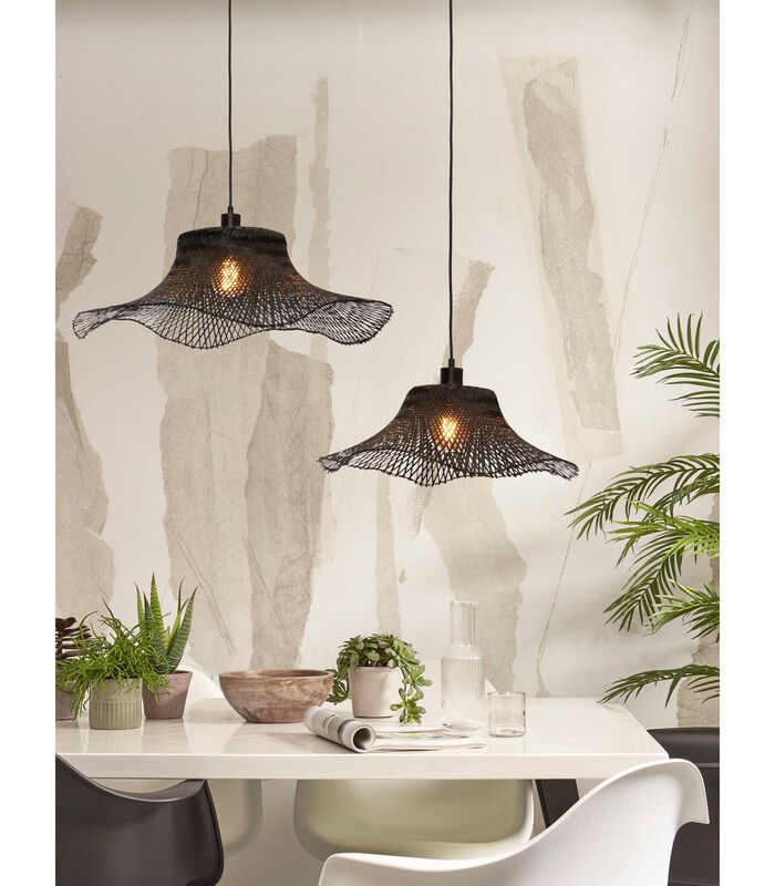 Hanglamp Ibiza - Bamboe Zwart - 50x50x15cm image number 3
