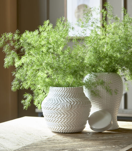 Vase blanc, Pot de fleurs - RM Paloma Braided - Porcelaine