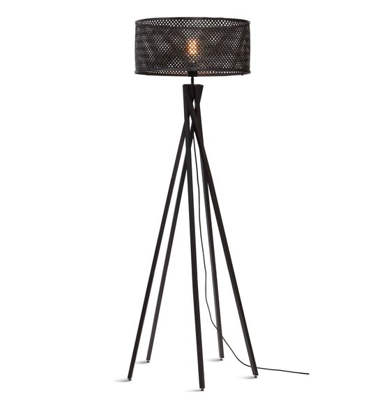 Vloerlamp Java - Bamboe Zwart - Ø50x146cm