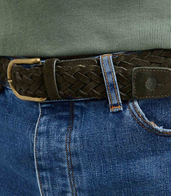 Leren riem BRAIDED BELT image number 1