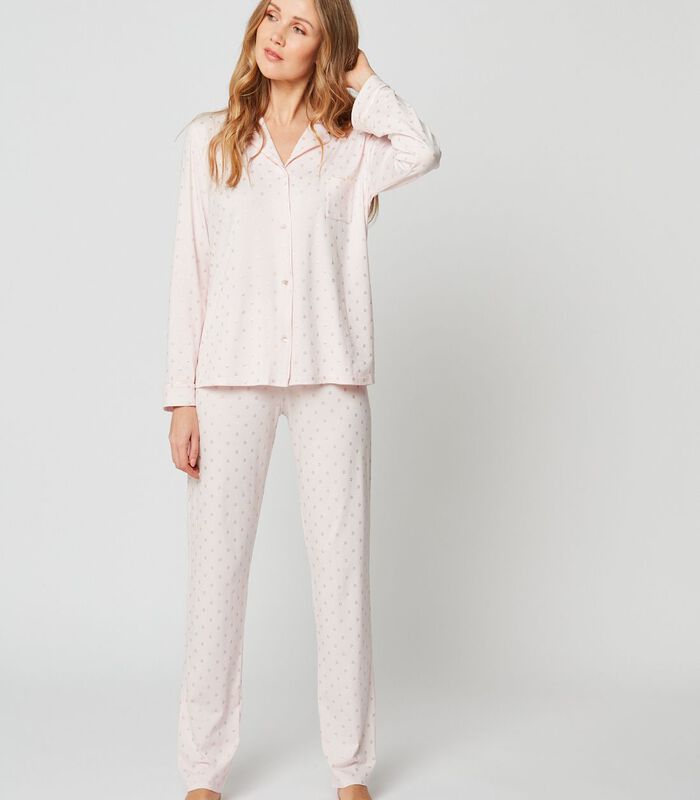 Pyjama met knoopsluiting CALINE 206 Rose image number 1