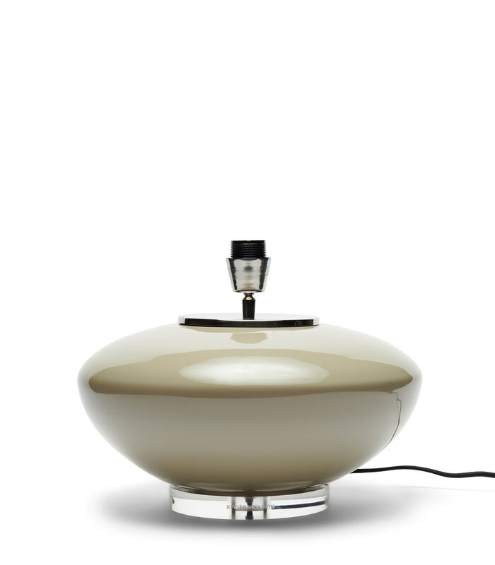 tafellamp glas, lampenvoet ovaal, laag model - Bauble - Beige image number 2