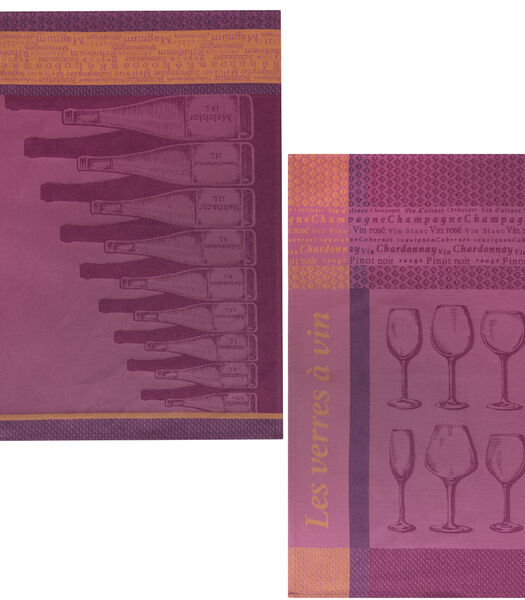Vins - Theedoek van katoenen jacquard 50x75cm