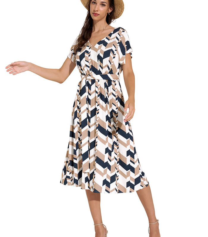 Zomerse maxi-jurk met korte mouwen Toulouse image number 2