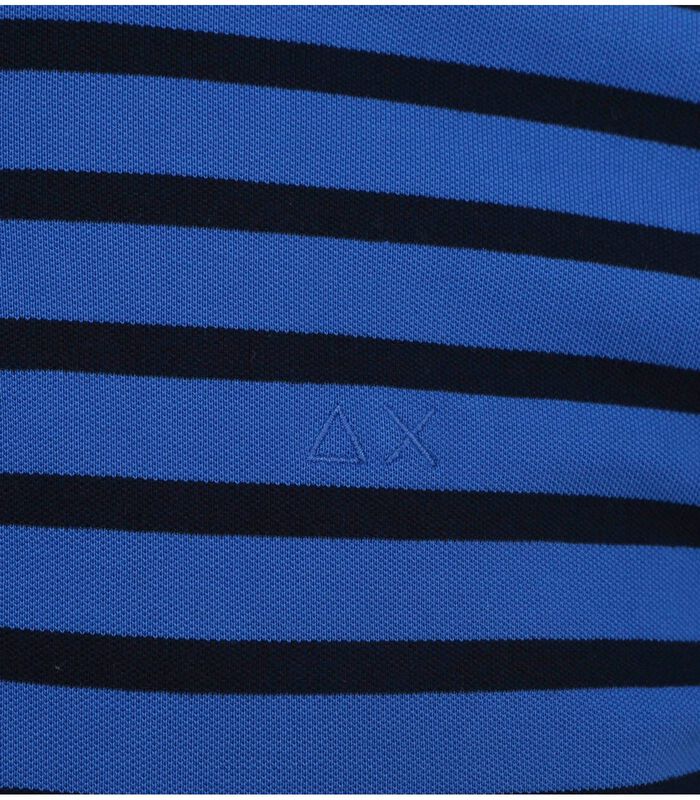 Poloshirt Strepen Royal Blauw image number 2