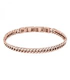 Armband in staal, roze goud PVD CATENE image number 0