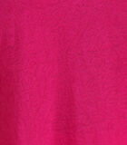 T-shirt rose fuchsia en coton modal petites manches courtes image number 4