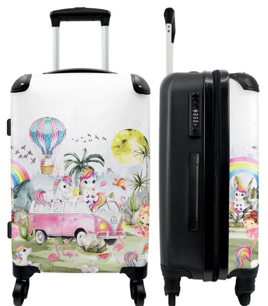 Ruimbagage koffer met 4 wielen en TSA slot (Eenhoorn - Ballerina - Dieren - Roze - Meisjes)