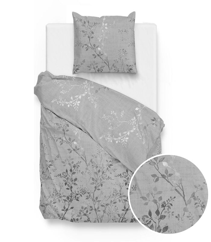 Housse de couette Tino Grey Cotton image number 2