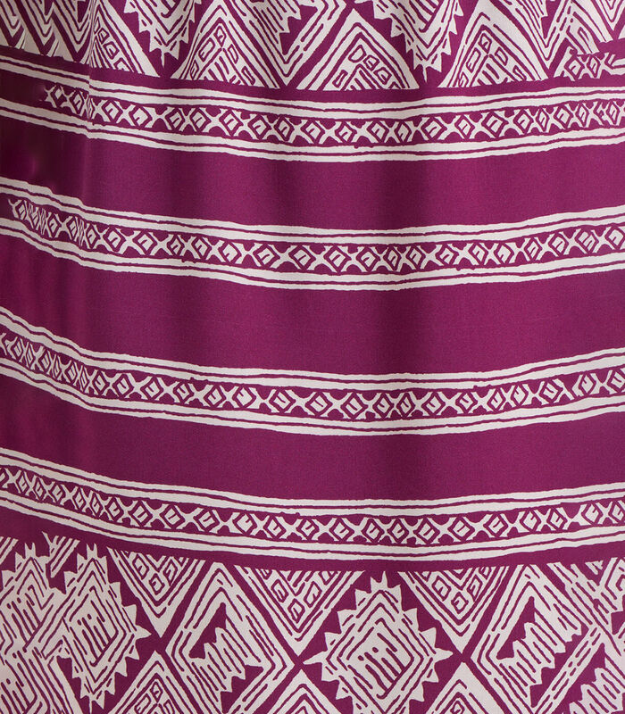 Robe courte fluide violette à imprimé foulard image number 4