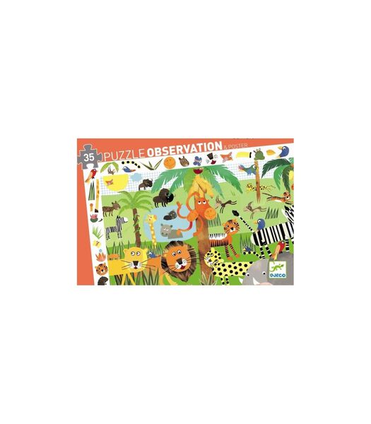 Puzzle d'observation Jungle (35 pièces)