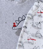 Fluwelen kerst 2-delige pyjama, lichtgrijs/wit image number 4