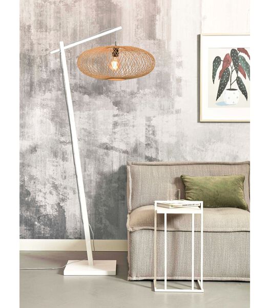 Vloerlamp Cango - Bamboe Wit/Naturel - 36x60x176cm