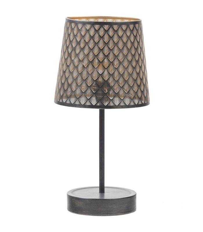 Lampe de table - Fer - Noir/laiton antique - 56x28x28 cm - Kars image number 4