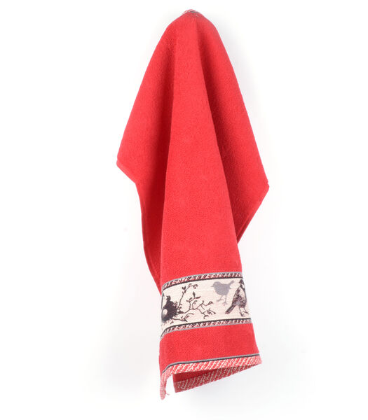 Serviette de cuisine des oiseaux Rouge