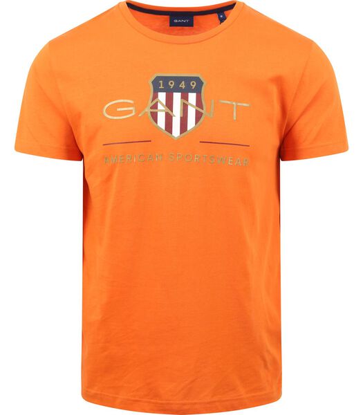 Gant T-shirt Shield Logo Oranje