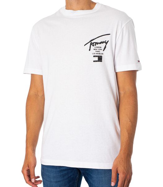 T-Shirt Classique À Signature En Spray