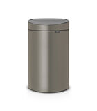 Touch Bin New, 40 litres, Platinum image number 0